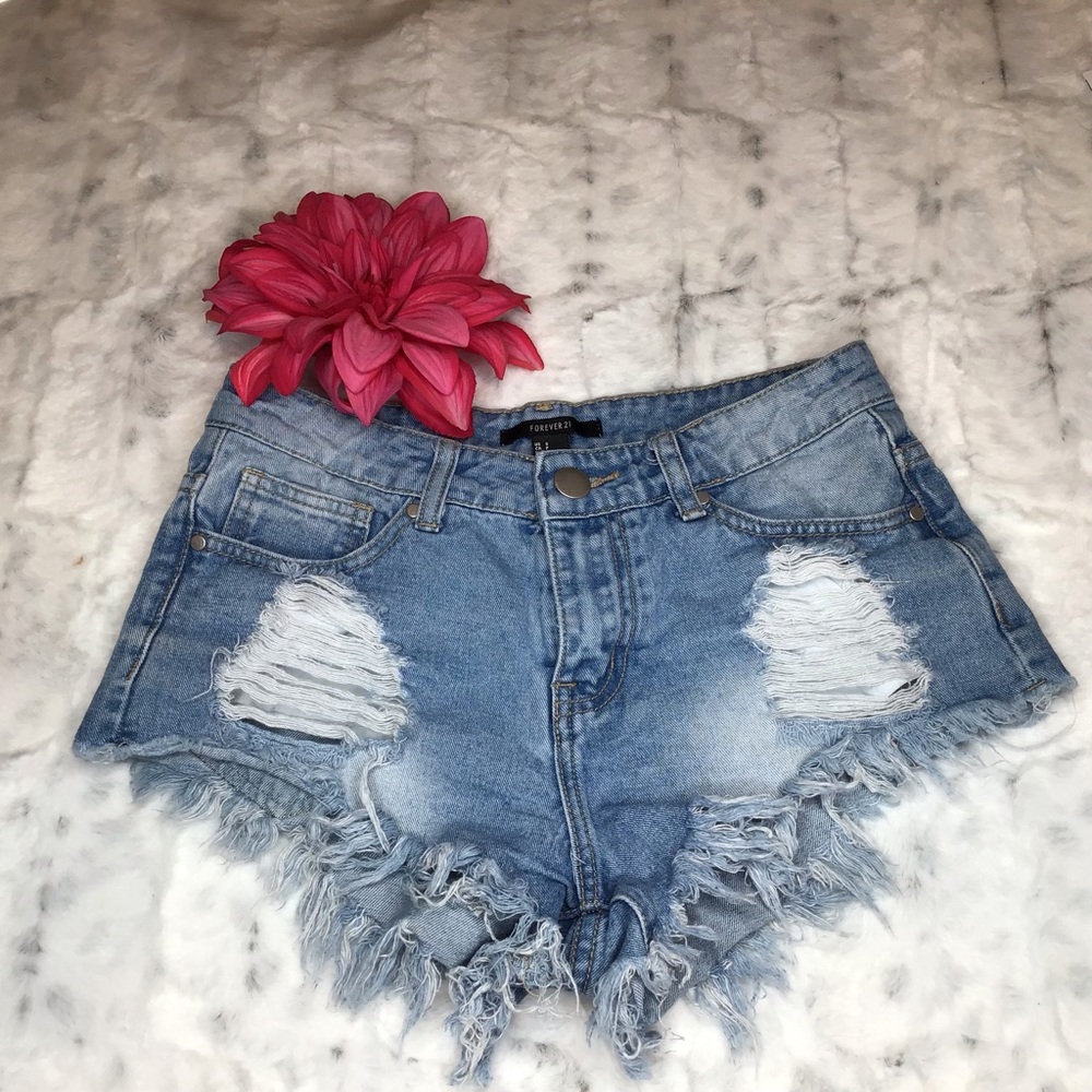 Forever 21 - Distressed Booty Shorts - Size Small